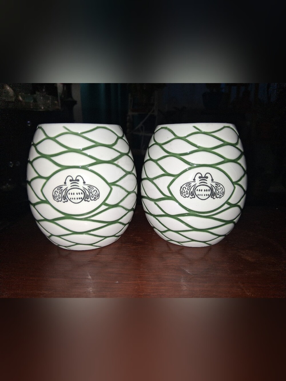 Set Of 2 Patron Tequilla Agava Tiki Mugs
